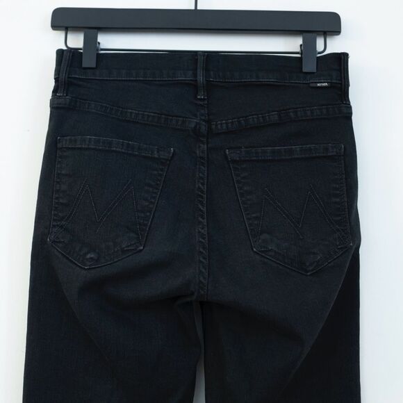Mother Dazzler Ankle Black Straight Leg Stretch Jeans Not Guilty Size 26 - Picture 10 of 15